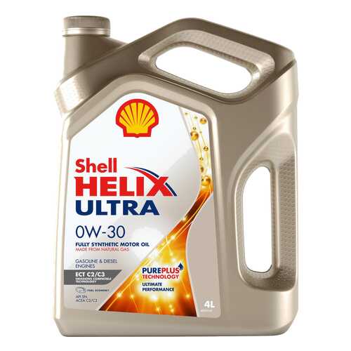 Моторное масло Shell Helix Ultra 0w30 4л в Несте Ойл