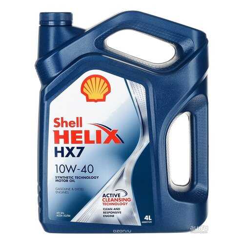Shell М/Масло П/Синтетика Shell Helix Hx7 10w-40 4l в Несте Ойл