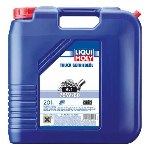 Трансмиссионное масло LIQUI MOLY 75w80 20л 1202 в Несте Ойл