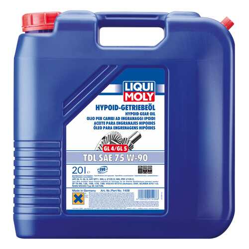 Трансмиссионное масло LIQUI MOLY Hypoid-Getriebeoil 75w90 20л 1408 в Несте Ойл