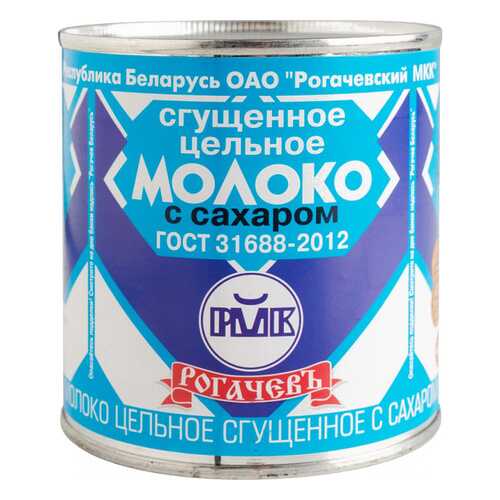 Молоко сгущенное Рогачевъ 8.5% с сахаром 380 г в Несте Ойл