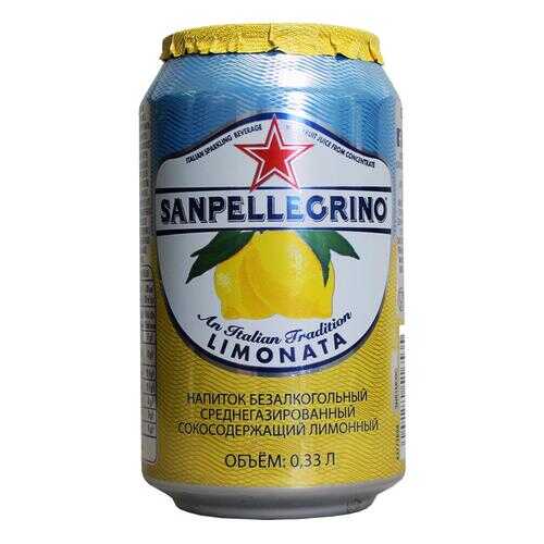 Напиток сокосодержащий San Pellegrino со вкусом лимона, 0,33 л а/б по 6шт в Несте Ойл