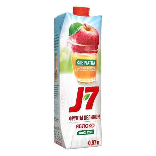 Сок яблоко J7 с мякотью фрукты целиком 0.97 л в Несте Ойл